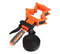 SUNGOOYUE Pince de Serrage pour le Travail du Bois avec Bande en Nylon de 4 M, Pince d'angle à Cliquet, Blocs Réglables de 35 à 135 Degrés, Poignée TPR Antidérapante pour les Menuisiers,