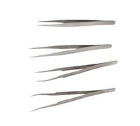 SUNGOOYUE Pincettes à Surjeter de 6 Pouces, Ensemble d'accessoires pour Machine à Coudre en Acier Inoxydable, Pointes Dentelées, Contrôle de Précision Droit et incurvé pour les Projets de Bricolage