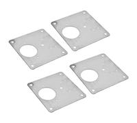 SUNGOOYUE Plaque de Charnière en Acier Inoxydable pour Montage | Plaque de réparation de charnière de porte d\'armoire avec vis Montage 24 vis incluses 24 vis Armoire de cuisine Cuisine