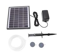 SUNGOOYUE Pompe à Oxygène Solaire, Pompe à Air Solaire en Plastique ABS 10 V 6 W, Conception Portable Légère et Résistante aux Chocs pour Aquariums, Aquariums, étangs et Piscines