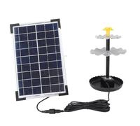 SUNGOOYUE Pompe de Fontaine à Eau Solaire, Pompe de Bassin à énergie Solaire ABS avec Ascenseur de 150 Cm et Débit de 200 L H, 7 Buses pour Bain d'oiseaux, Jardin, étang, Piscine, Aquarium,