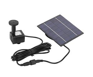 SUNGOOYUE Pompe de Fontaine Solaire, Pompe à Eau Submersible de 1,4 W avec 5 Têtes d'arrosage, Plastiques Techniques, Démarrage en 3 Secondes, Couvercle de Filet d'entrée 'Eau pour Bain