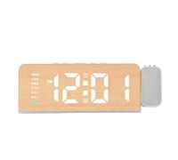 SUNGOOYUE Réveil à Projection Horloge Numérique LED avec Projecteur Rotatif à 180 Degrés 3 Niveaux de luminosité USB et Chargeur de Type C pour Chambre à Coucher, Table de Nuit, Adultes et Enfants