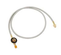 SUNGOOYUE Tube d'extension de Gaz en Laiton, Acier Inoxydable, Tuyau en Caoutchouc, Accessoires de Réchaud de Camping, Connecteur Plat de 100 Cm pour Brûleurs de Pique-Nique de Camping en Plein Air,