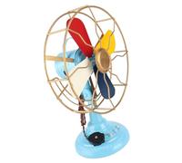 SUNGOOYUE Ventilateur de Bureau Antique en Métal Rétro, Modèle de Ventilateur de Table en Fer, Base Large de 35 X 26 X 14,5 Cm, Ornement de Bureau pour Couloir, Bibliothèque, Salon,
