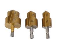 Sunicon 3 pièces forets de levage PPR 1/4 pouces alésoir de tuyau à tige hexagonale foret d'ouverture de trou d'expansion de Tube d'eau 15-19mm 18-24mm 24-31mm