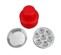 Sunicon Dénoyauteur Multi Cerise 7 Trous, Outil de Cuisine Multifonctionnel Push Pull à Dégagement Rapide Dissolvant de Noyau de Cerise (Rouge)