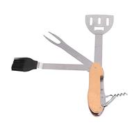 Sunicon Ensemble d'outils pour Barbecue 5 en 1 Multifonction Pliable Portable spatule Brosse Fourchette décapsuleur en Acier Inoxydable Grill Combo