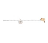 Sunicon Guide de cercle de torche de coupeur de Plasma, échelle claire 50 cm réglable en alliage d'aluminium rouleau de coupe boussole de roue de guidage