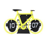 Sunicon Horloge de Bureau Vintage à Rabat en Forme de vélo rétro mécanique alimentée par Batterie, minuterie de Rappel, Horloge de Table pour Le Bureau et la Maison (Jaune)