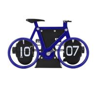 Sunicon Horloge de Bureau Vintage à Rabat en Forme de vélo rétro mécanique alimentée par Batterie, minuterie de Rappel, Horloge de Table pour Le Bureau et la Maison (Bleue)