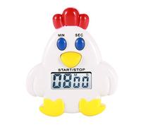 Sunicon Minuteur de Cuisine, Compte à rebours en Forme d'animal de Dessin animé Mignon, Grand écran LCD, Horloge visuelle, minuterie de Cuisine, Aide à la Cuisson (Chick)