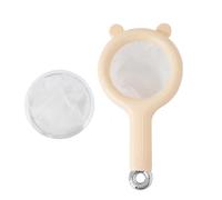 Sunicon Passoire alimentaire à mailles fines, durable, polyvalente, facile à nettoyer, cuillère filtrante à mailles fines pour la cuisine à domicile (Beige)