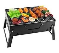 Sunjas barbecue portable mini barbecue à charbon pliable bbq grill barbecue démontable de table 35 x 27 x 19. 5 cm pour jardin, balcon, voyage, camping G