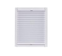 Sunl INES Store plissé fabriqué en Allemagne, lumière du Jour, echtc Rush Wohn-Guide Klemmfix Rail, 130 x 150, Plastique, Blanc, 130 x 2.3 x 150 cm