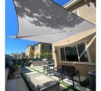 SUNLAX Voile d'ombrage Triangulaire pour extérieur, 3 x 3 x 3 m, Gris (Gris) pour extérieur, pergola, Voile d'ombrage Anti-UV
