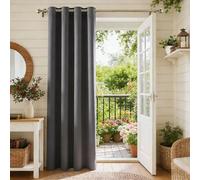 SUNLIMEI Rideau Occultant 80 x 250 cm Thermique Isolant Rideau Thermique UV Decoration, Luxurious Doux, 1Pièces pour Salon, Chambre à Coucher et Cuisine, Gris Foncé