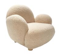 Sunny Bini Fauteuil Enfant, Tissu Teddy, Beige | Chaise pour la Salle de Jeux ou la Chambre - 55 x 66 x 54 cm - à partir de 3 ans - 100 kg max.
