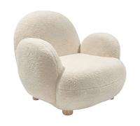Sunny Bini Fauteuil Enfant, Tissu Teddy, Crème | Chaise pour la Salle de Jeux ou la Chambre - 55 x 66 x 54 cm - à partir de 3 ans - 100 kg max.