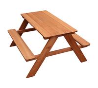 Sunny Dave Table Pique Nique En Bois, Marron | Table De Pique Nique Enfant Pour Le Jardin, Table Picnic, Table Picnic Bois - 89 X 89 X 50,5 Cm