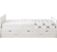 Sunny Eli Lit Gigogne Avec 3 Tiroirs De Rangement Blanc, En Bois | 2 Places - Sans Matelas - 206,5 X 97 X 75 Cm | Pour Matelas: 90 X 200 Cm.