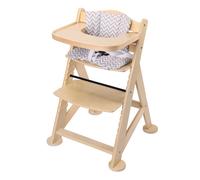 Sunny Fynn Chaise Haute En Bois, Beige | Chaise Haute Bébé, Chaise Haute Pour Enfant Avec Tablette Amovible, Set De Coussins Et Ceinture De Sécurité | À Partir De 9 Mois Environ - 55,5 X 55 X 80 Cm