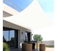 SUNNY GUARD Voile d'ombrage Rectangulaire 2x2m Imperméable Toile Ombrage UV Protection pour Patio Jardin, Terrasse, Extérieur, Balcon,Crème