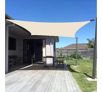 Sunny Guard Voile d'ombrage rectangulaire 3 x 4 m crème Beurre Anti-UV pour Jardin, Cour, terrasse, Jardin, activités et installations de Plein air (Nous fabriquons des Tailles personnalisées)