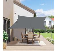 SUNNY GUARD Voile d'ombrage Rectangulaire 3x3m Imperméable Toile Ombrage UV Protection pour Patio Jardin, Terrasse,Extérieur, Balcon,Gris Anthracite foncé