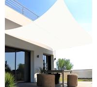 SUNNY GUARD Voile d'ombrage Rectangulaire 3x4.5m Imperméable Toile Ombrage UV Protection pour Patio Jardin, Terrasse, Extérieur, Balcon,Crème