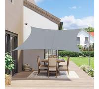 SUNNY GUARD Voile d'ombrage Rectangulaire 3x4m Imperméable Toile Ombrage UV Protection pour Patio Jardin, Terrasse,Extérieur, Balcon,Gris Clair foncé