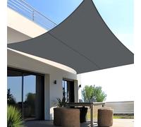 SUNNY GUARD Voile d'ombrage Rectangulaire 3x4m Imperméable Toile Ombrage UV Protection pour Patio Jardin, Terrasse, Extérieur, Balcon,Gris Anthracite