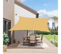 SUNNY GUARD Voile d'ombrage Rectangulaire 3x4m Imperméable Toile Ombrage UV Protection pour Patio Jardin, Terrasse,Extérieur, Balcon,Sable foncé