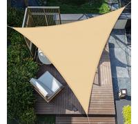 SUNNY GUARD Voile d'ombrage Triangulaire 2.5x2.5x2.5m Imperméable Toile Ombrage UV Protection pour Patio Jardin, Terrasse, Extérieur, Balcon,Sable