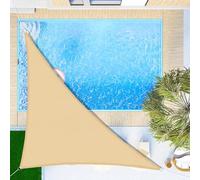 SUNNY GUARD Voile d'ombrage Triangulaire 2.5x2.5x3.5m Imperméable Toile Ombrage UV Protection pour Patio Jardin, Terrasse, Extérieur, Balcon,Sable
