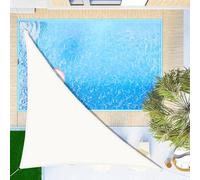 SUNNY GUARD Voile d'ombrage Triangulaire 3x3x4.25m Imperméable Toile Ombrage UV Protection pour Patio Jardin, Terrasse, Extérieur, Balcon,Crème