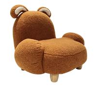 Sunny Lilo Fauteuil Enfant avec Oreilles, Marron | Chaise Tissu Teddy | Pour la salle de jeux ou la chambre d'enfant - 51 x 66 x 47 cm - à partir de 3 ans - 100 kg max.