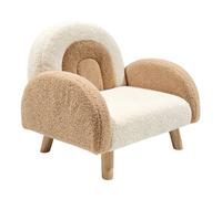 Sunny Milou Fauteuil enfant Arc-en-ciel, Marron | Chaise Tissu Teddy | Pour la salle de jeux ou la chambre d'enfant - 47 x 55 x 46 cm - à partir de 3 ans - 100 kg max.