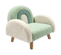 Sunny Milou Fauteuil enfant Arc-en-ciel, Vert | Chaise Tissu Teddy | Pour la salle de jeux ou la chambre d'enfant - 47 x 55 x 46 cm - à partir de 3 ans - 100 kg max.