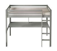 Sunny Sil Lit Mezzanine Avec Bureau, Gris, En Bois | Lit En Mezzanine Pour Enfants - Sans Matelas - Avec Échelle 208 X 100,5 X 172 Cm | Pour Matelas : 90 X 200 Cm