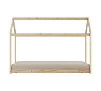 Sunny Zoey Lit Cabane Beige, En Bois | Au Sol, Montessori - Sans Matelas - 206 X 98 X 154 Cm | Pour Matelas De Dimensions : 90 X 200 Cm.