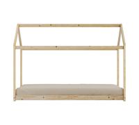 Sunny Zoey Lit Cabane Beige, En Bois | Au Sol, Montessori - Sans Matelas - 206 X 98 X 154 Cm | Pour Matelas De Dimensions : 90 X 200 Cm.