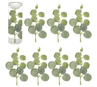 SUNNYCLUE 30 pièce de Fleurs Artificielles pour Bougies Flottantes Petites Feuilles D'Eucalyptus Artificielles Mini Plantes Artificielles Feuilles Vertes Remplissage de Vase pour Centres de Table Cade