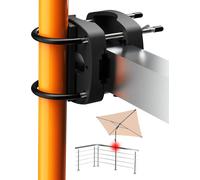 SunnyEasy Socle noir flexible pour dossier de balcon - support de parasol de balcon pratique à monter pour remplacer le pied de parasol Pince pour parasol