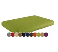 sunnypillow Coussin Assise pour Canapé Palette Intérieur/Extérieur Siège - 120 x 60 x 15 cm - plusieures Tailles et Couleurs à Choisir Coussin Matelas en Mousse - Vert