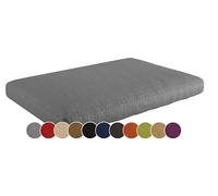 sunnypillow Coussin Assise pour Canapé Palette - Matelas Extérieur Impermeable, Anti UV - Siège 120 x 60 x 15 cm - Coussin Salon de Jardin, Terrasse, Balcon - Gros Coussin de Sol - Gris