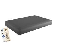 sunnypillow Coussin Assise pour Canapé Palette - Matelas Extérieur Impermeable, Anti UV - Siège 120 x 80 x 15 cm - Coussin Salon de Jardin, Terrasse, Balcon - Gros Coussin de Sol - Anthracyt