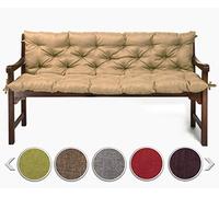 sunnypillow Coussin pour Banc de Jardin 130 x 50 x 50 cm - Matelas Exterieur, Interieur - Coussins Assise & Dossier Souples - Confortable Coussins pour terrasse, Balcon, Banquette - Beige