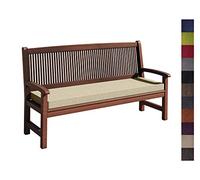sunnypillow Coussin pour Banc de Jardin 140x50x5 cm plusieures - Ecru | Tailles et Couleurs à Choisir Assise Confortable pour Banc de terrasse/Balcon/Banquette/Galette de Chaise