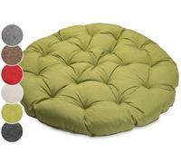 Sunnypillow Coussin pour Fauteuil Papasan - Rond diamètre 120 cm épaisseur 15 cm - Résistant aux UV, imperméable, extérieur/intérieur - Coussin de Sol pour Meubles de Jardin - Vert